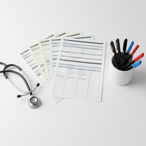 CNA LPN Documentation Worksheets Mockup