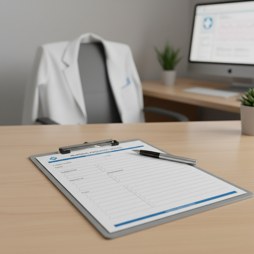 Nursing Progress Note Printable PDF Mockup